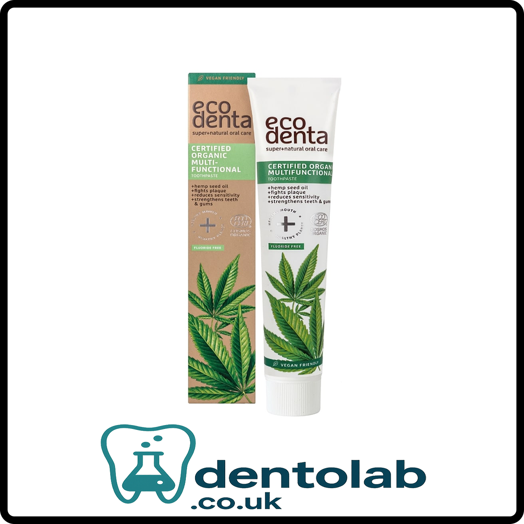 ECODENTA Certified Organic Multifunctional Toothpaste with Hemp Seed Oil – 75ml