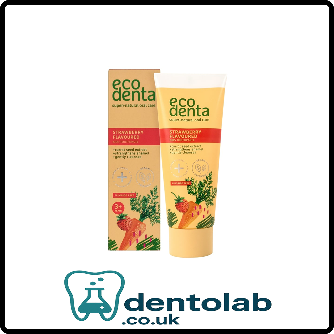 ECODENTA Strawberry Flavoured Toothpaste for Kids (3+ Years Old)